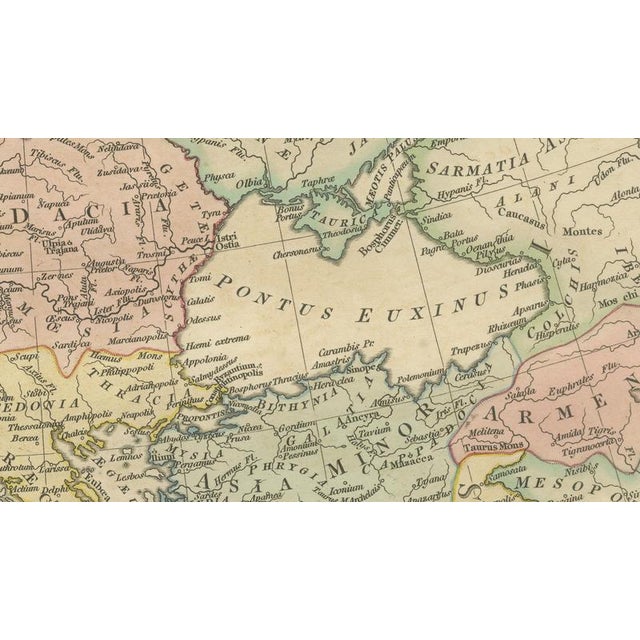 Gold Roman Empire Map by Wilkinson, London, 1817 For Sale - Image 8 of 12