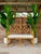 Vintage Rattan Chippendale Fretwork Settee Bench With New Sunbrella Cushion For Sale - Image 12 of 12