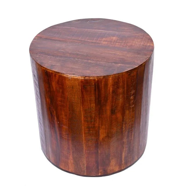 Farmhouse Reclaimed Chestnut Brown Accent Table For Sale In Dallas - Image 6 of 6