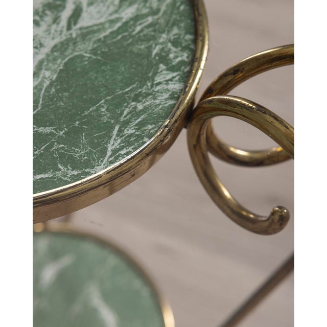 Metal Vintage Italian Gilded Brass and Glass Coffee Table, 1950s For Sale - Image 7 of 12