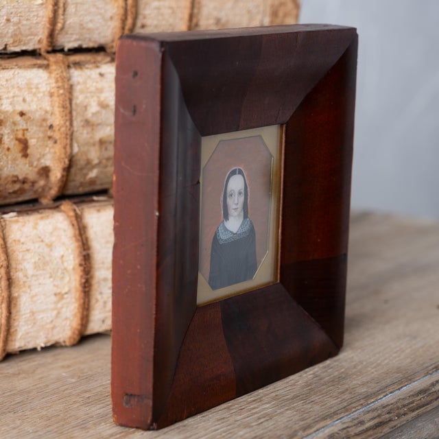 Portrait Miniature of Elizabeth Adams, Attributed to Moses B. Russell, Boston, c.1840s For Sale In Savannah - Image 6 of 9