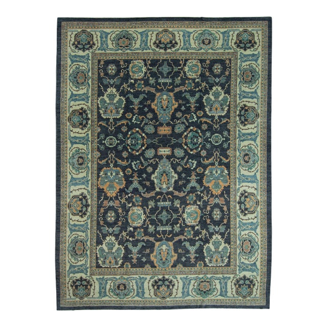 Turkish Oushak Antique Look Rug 12'9" x 17'8" #20063 For Sale