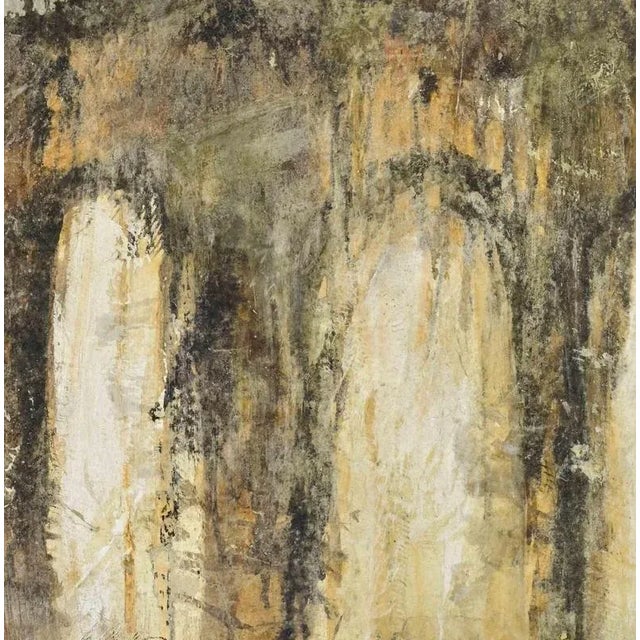 Mixed media on wooden panel realized by Paolo La Motta in 1997. Hand signed. Dated and titled on rear. Includes a wooden...