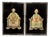 Large Chinese Emperor Kangxi and Jade Mosaic Empress Portraits, 1950s, Set of 2 For Sale