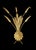 Hollywood Regency Vintage Antique Gold Tole Sheaf of Wheat Metal Wall Candle Holders- A Pair For Sale - Image 3 of 7