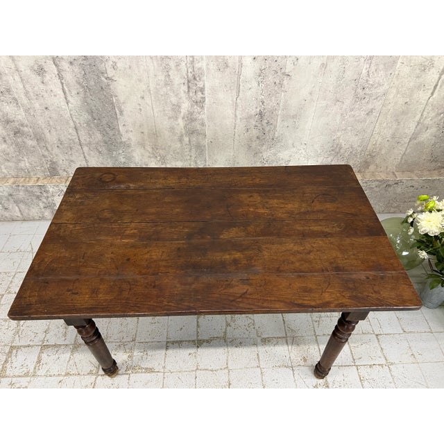 Wood French Wooden Bistro Table, 1930s For Sale - Image 7 of 10