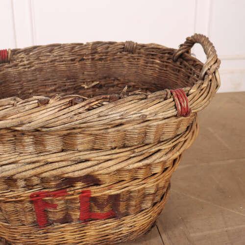 French Champagne Grape Basket, 1920s For Sale - Image 3 of 8
