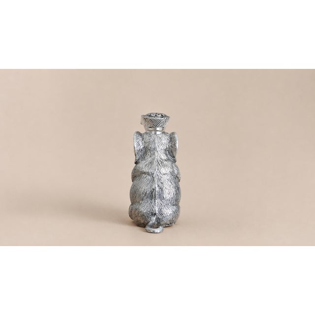 Antique Silver Elephant Figurine With Ruby Eyes Silver Perfume Bottle For Sale - Image 4 of 9