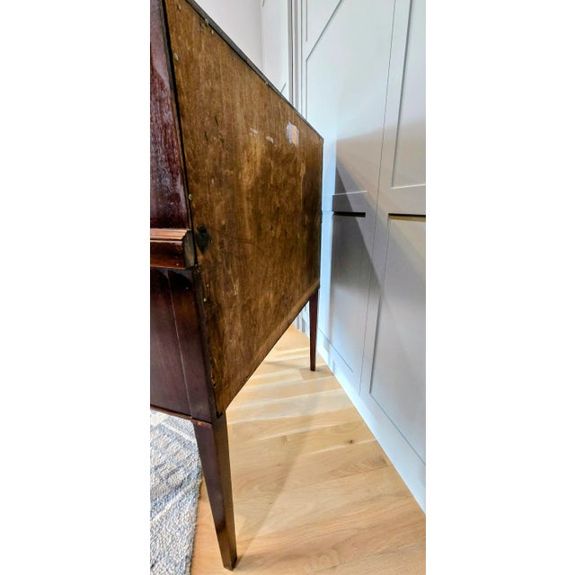 Brown Federal Style Maddox Mahogany Secretary Desk – Tambour Doors, Jamestown Ny For Sale - Image 8 of 13