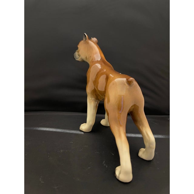 Ceramic German Porcelain Figure of a Boxer Dog, Early 20th Century For Sale - Image 7 of 7