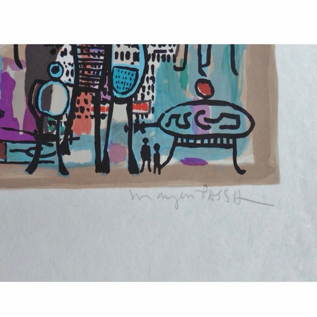 Mid 20th Century Mid 20th Century Mayeu Passa (French, 1921–1991) "Les Mauresques" Hand-Signed Limited Edition Lithograph on Japon Paper For Sale - Image 5 of 5