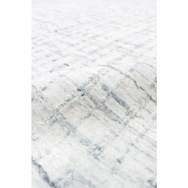 Pasargad Home Slate Ivory Area Rug, 9' 0'' X 12' 0'' For Sale - Image 4 of 7