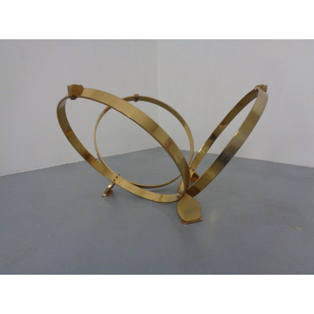Space Age Gold-Plated Glass Coffee Table by Knut Hesterberg for Ronald Schmitt, Germany, 1960s For Sale - Image 12 of 18