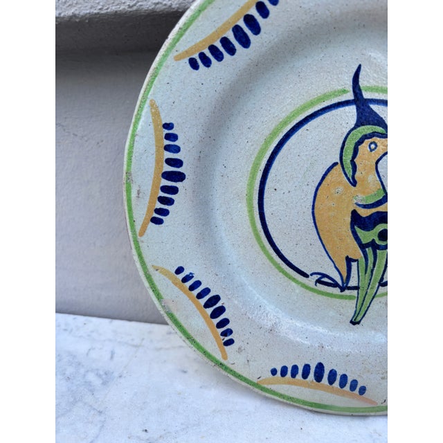 Art Deco French Art Deco Parrot Plate Primavera For Sale - Image 3 of 5