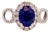Natural Sapphire Diamond Ring Size 6.25 14k W Gold 2.31 TCW Certified For Sale