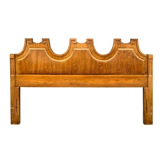 Vintage Regency Greek Key Queen Headboard For Sale