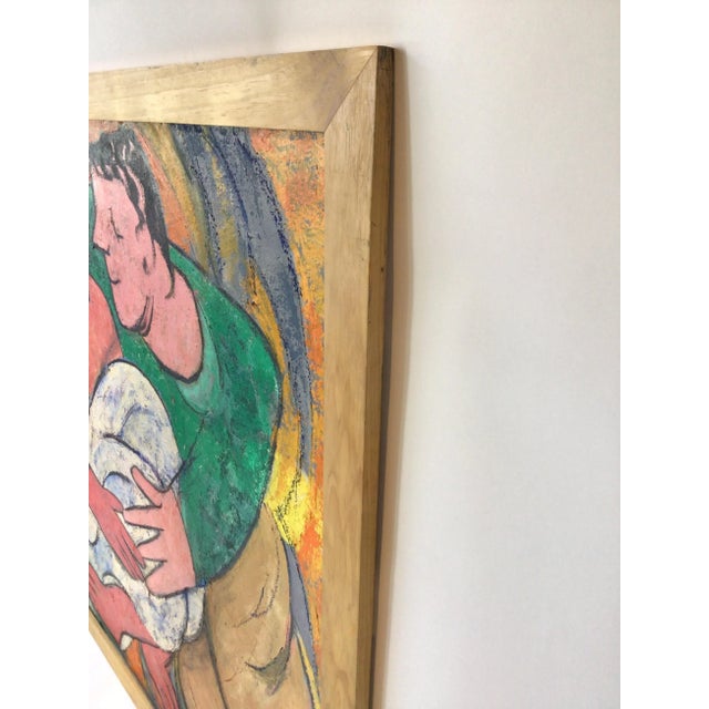 2000 - 2009 Early 21st Century Large Painting On Board Of A Couple & Baby by Tim Haven For Sale - Image 5 of 7