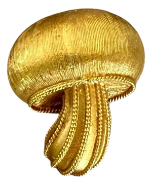 Vintage Trifari Mushroom Brooch Mid 20th Century