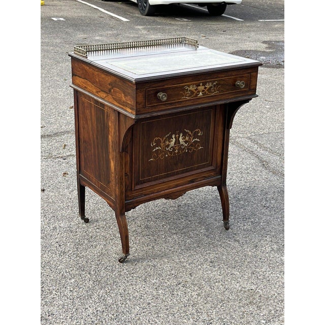 Victorian Rosewood Desk and Chair from Davenport, Set of 2 For Sale - Image 16 of 18