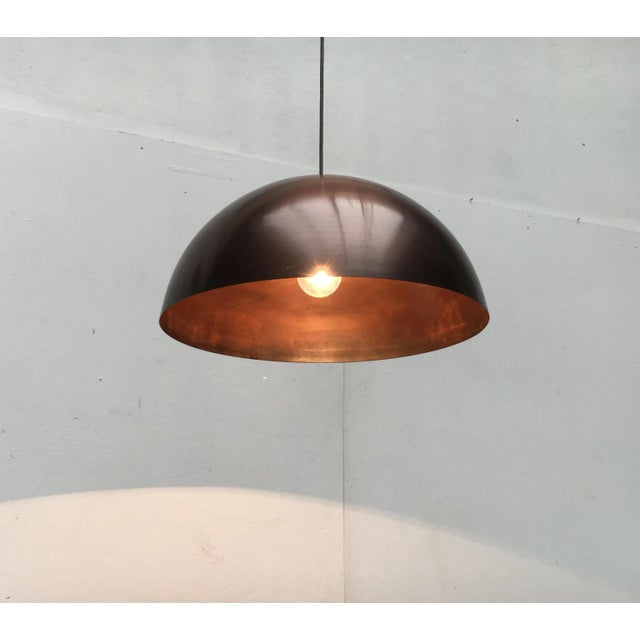 Copper Mid-Century Copper Dome Pendant For Sale - Image 8 of 18