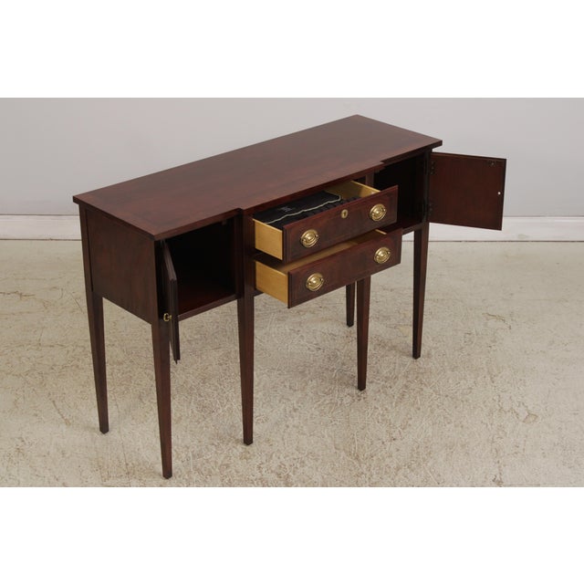 American Drew Mahogany Inlaid Buffet Server For Sale - Image 4 of 18