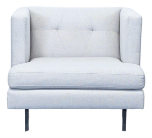 Cb2 Avec Modern Light Gray Lounge Chair With Metal Legs