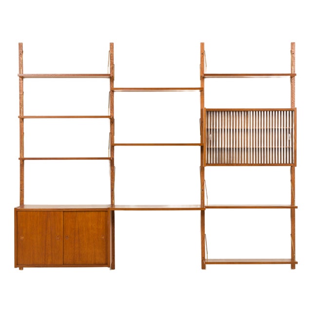 Preben Sorensen PS System Teak Wall Unit from Randers Møbelfabrik, Denmark, 1960s For Sale