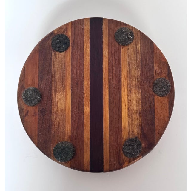 Wood Handmade Segmented Wood Bowl For Sale - Image 7 of 7