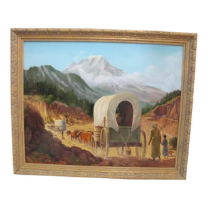 Dale Goss Washington Native American at Last Now We Believed Oil Painting
