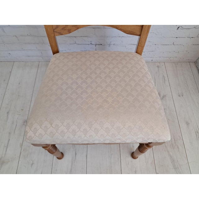 Wood Vintage French Country Dining Chairs in Oak, 1980, Set of 4 For Sale - Image 7 of 18