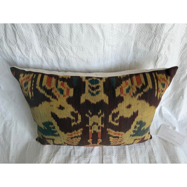 Antique Central Asian Ikat Pillow, Circa 1850 For Sale In Los Angeles - Image 6 of 7