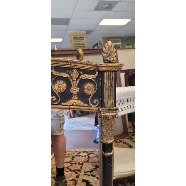 Fine Antique Black & Gold Neoclassical Mirror For Sale In Philadelphia - Image 6 of 9