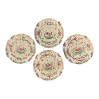 Early 19th Century Booth's Chelsea Bird's Plates- Set of 4 For Sale
