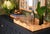 Wood Matthew Izzo Home Wavey Large Scallop Edged Rectangle Rattan Tray For Sale - Image 7 of 7