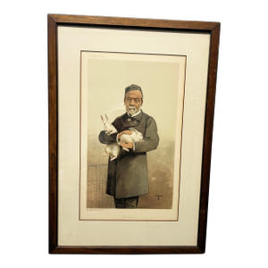 Antique Vanity Fair Louis Pasteur “Hydrophobia" Lithograph
