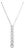 Vertical Bezel Set Diamond Necklace 1.50cttw 14K White Gold For Sale