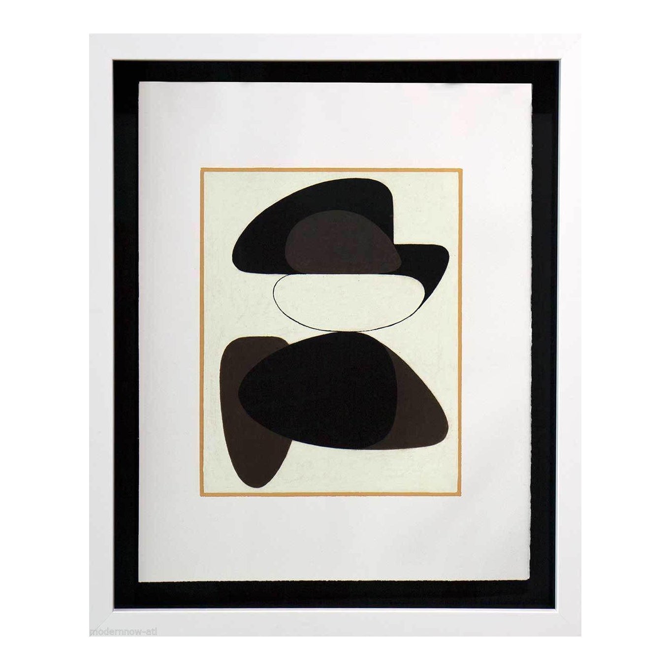 Original Abstract Victor Vasarely Lithograph with Custom Frame | Chairish