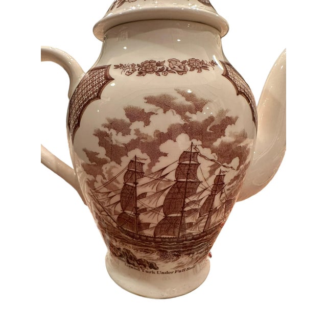 Meakin & Co. Vintage Alfred Meakin Staffordshire Fair Winds The Friendship of Salem Tea Set for Ten- 22 Pieces For Sale - Image 4 of 12