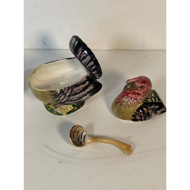 1950s Thanksgiving Turkey 3 PCS Italian Ceramic Set For Sale In Miami - Image 6 of 8