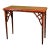 Faux Bamboo Italian Red and Gold Console For Sale
