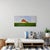 Wide Open Sky by Justin Wheatley | Acrylic on Canvas Red Barn With Green Fields For Sale - Image 9 of 11
