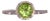 The Stutz: Peridot and Natural Diamond Ring in White Gold For Sale