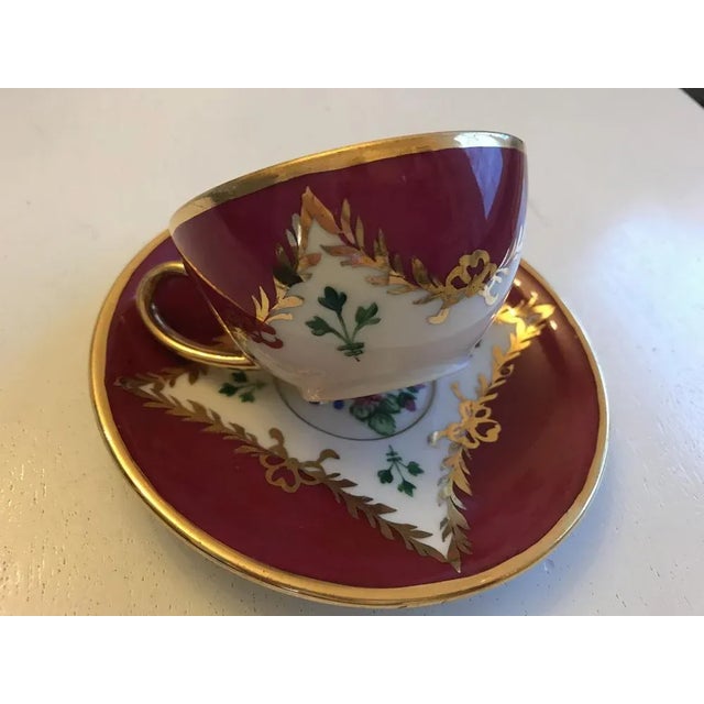 Porcelain Cup and Saucer from Bavaria, 1950s, Set of 2 For Sale - Image 4 of 11