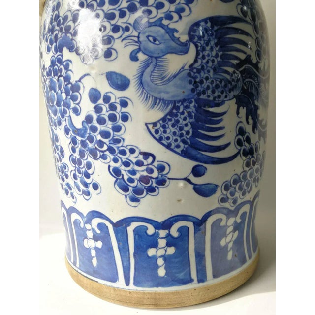 Blue and White Phoenix Porcelain Ginger Jar For Sale In Greensboro - Image 6 of 9