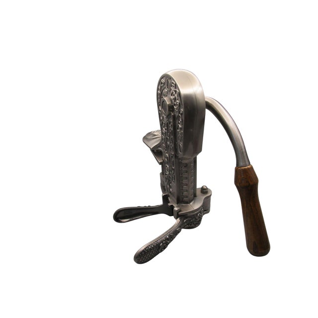 Silver Antique Style Champion 1897 Table Clamp Cork Screw Wine Bottle Opener Ornate Design Rogar For Sale - Image 8 of 9