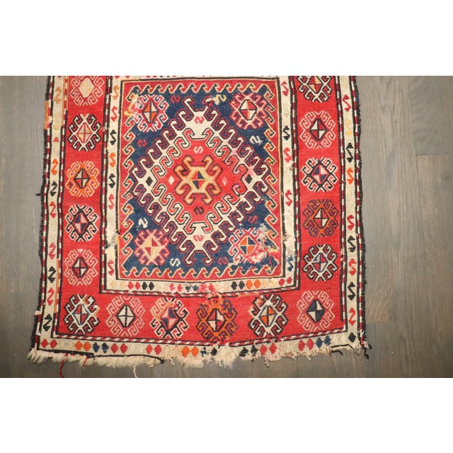 Soumac Small Antique Rug no. j4800 For Sale - Image 4 of 6