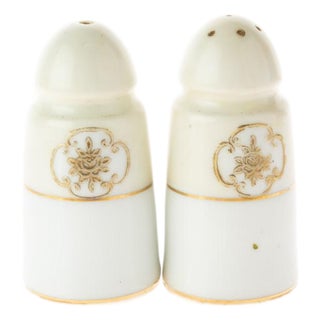 Japanese Art Deco Gilt Ceramic Shakers from Noritake, Set of 2 For Sale