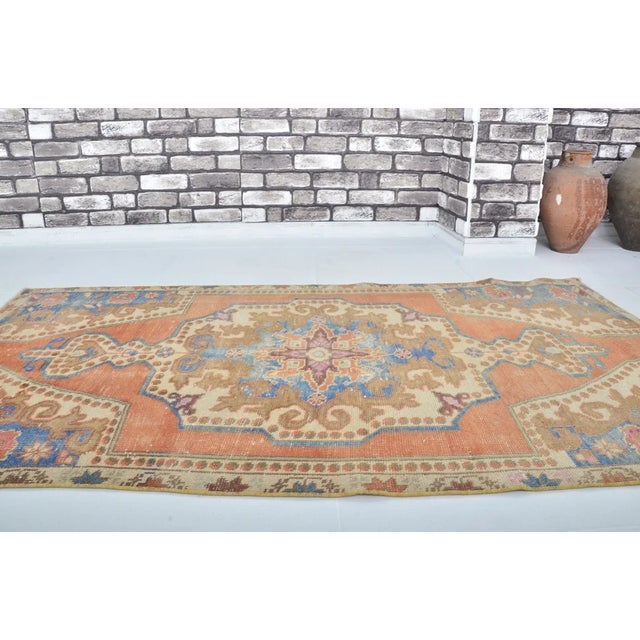 Oushak Floor Wool Area Carpet For Sale - Image 9 of 10