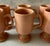Fitz and Floyd Set of 6 Vintage Peach Pedestal Coffee Mugs For Sale - Image 4 of 8