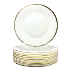 1950s Anchor Hocking, Fire King “Golden Anniversary” Glass Dinner Plates - Set of 10